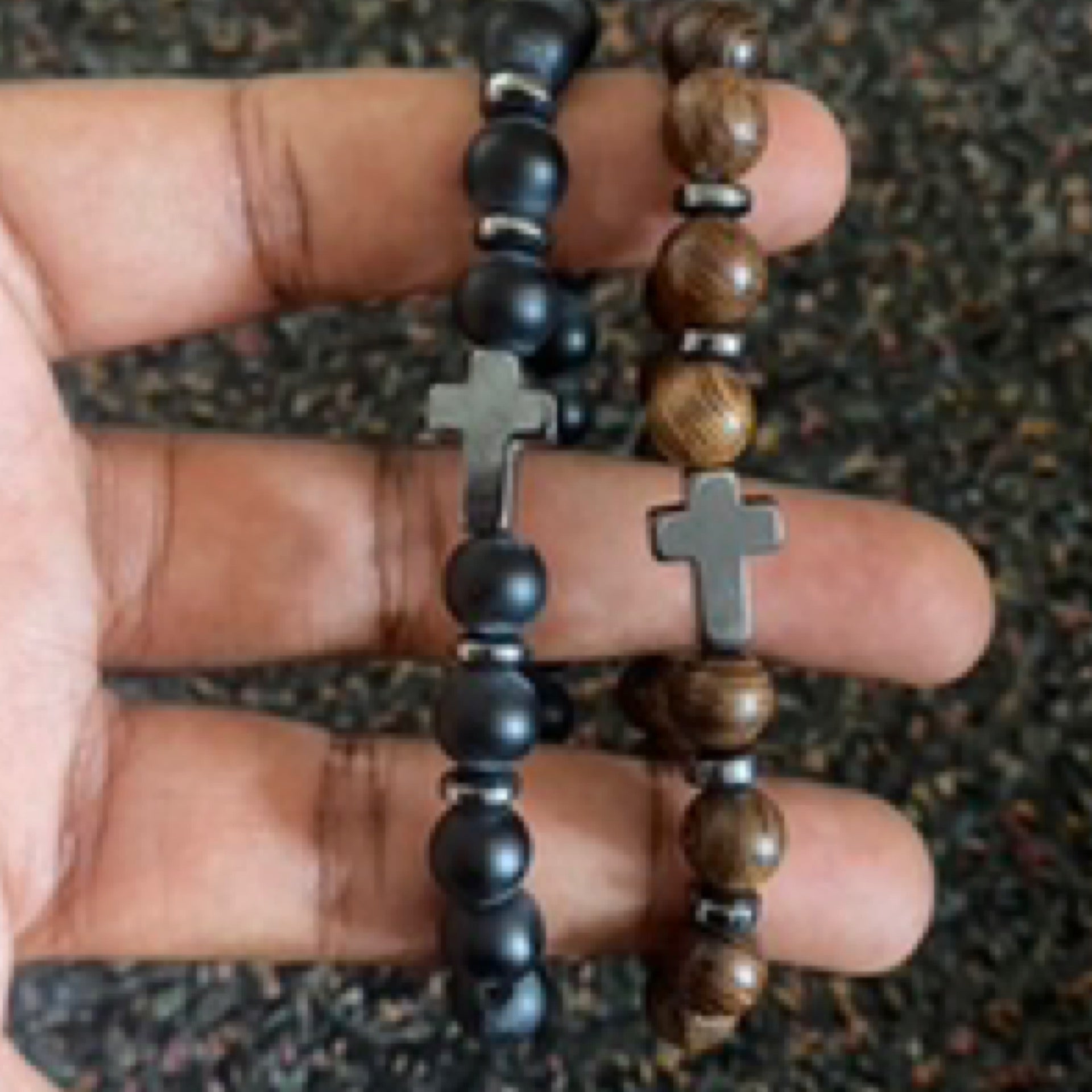 Beaded Cross Bracelet